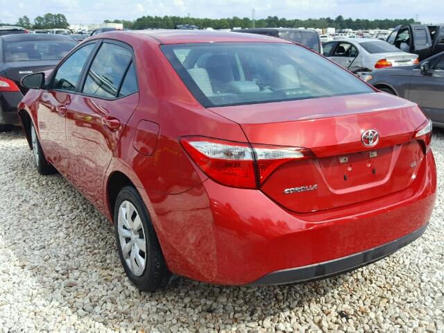 5YFBURHE2EP134829 - 2014 TOYOTA COROLLA L RED photo 3