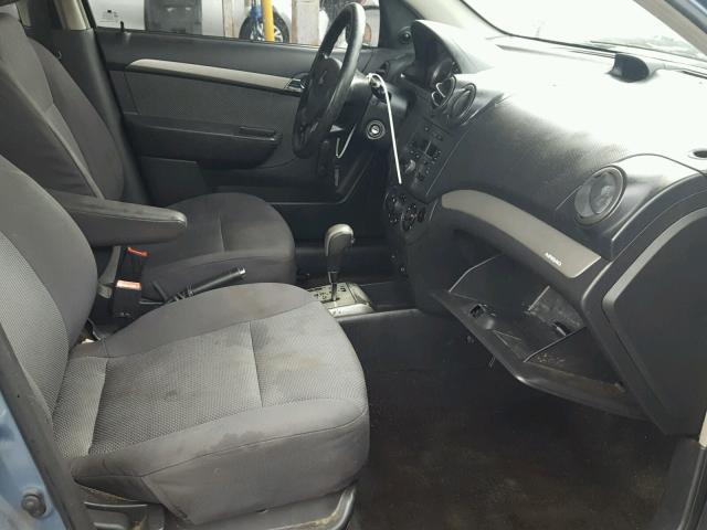 KL1TD56627B148733 - 2007 CHEVROLET AVEO BASE Bleu photo 5