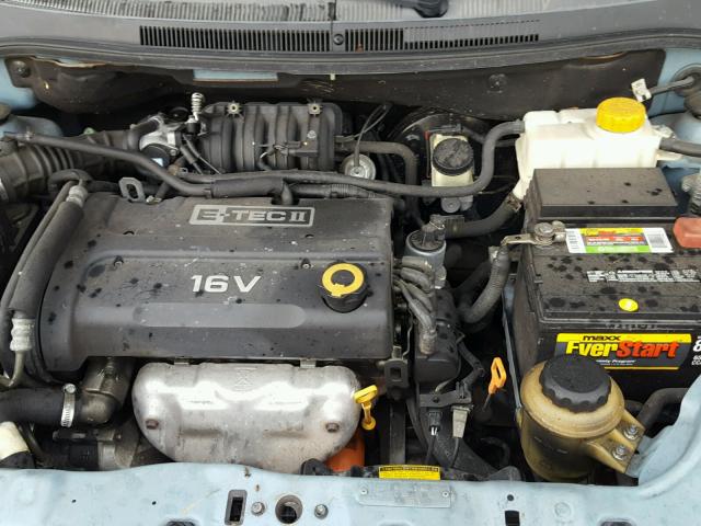 KL1TD56627B148733 - 2007 CHEVROLET AVEO BASE Bleu photo 7