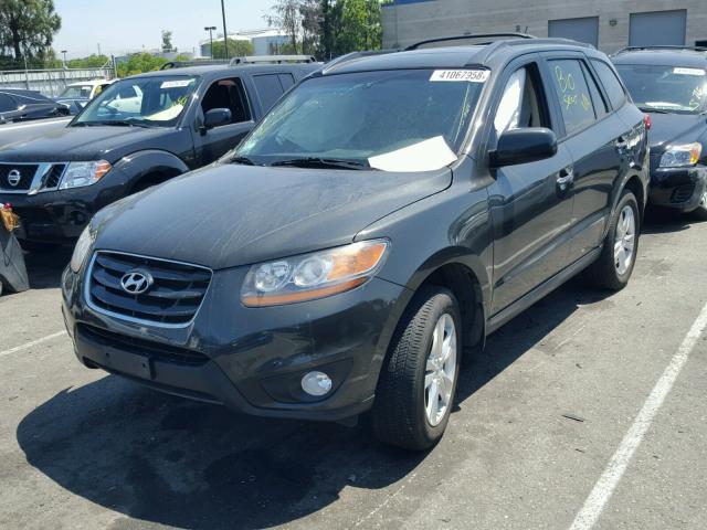 5XYZK4AG0BG049393 - 2011 HYUNDAI SANTA FE L GREEN photo 2