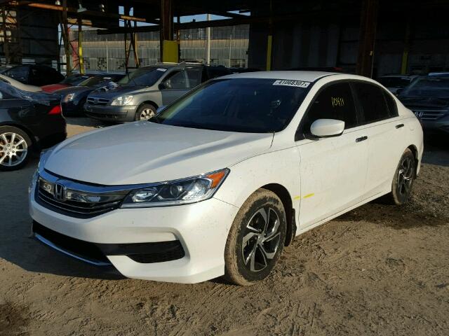 1HGCR2F30GA169893 - 2016 HONDA ACCORD LX WHITE photo 2