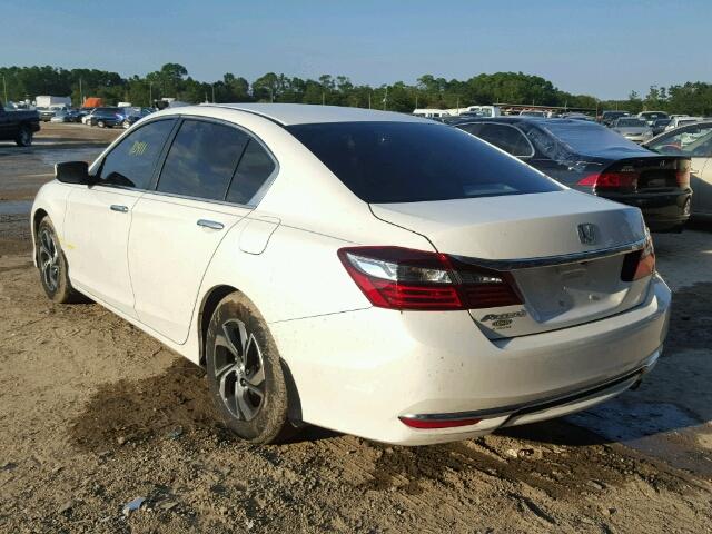 1HGCR2F30GA169893 - 2016 HONDA ACCORD LX WHITE photo 3