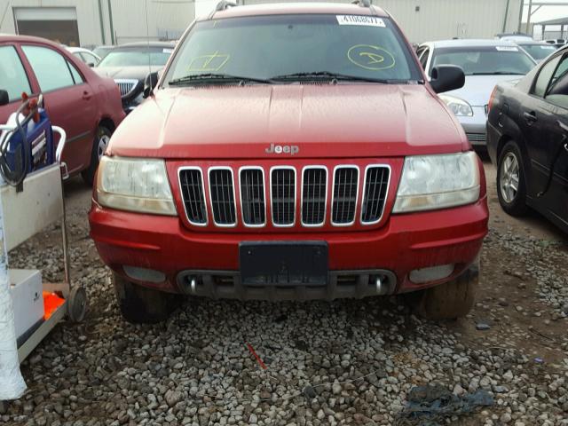 1J8GW68J72C116125 - 2002 JEEP GRAND CHER RED photo 9