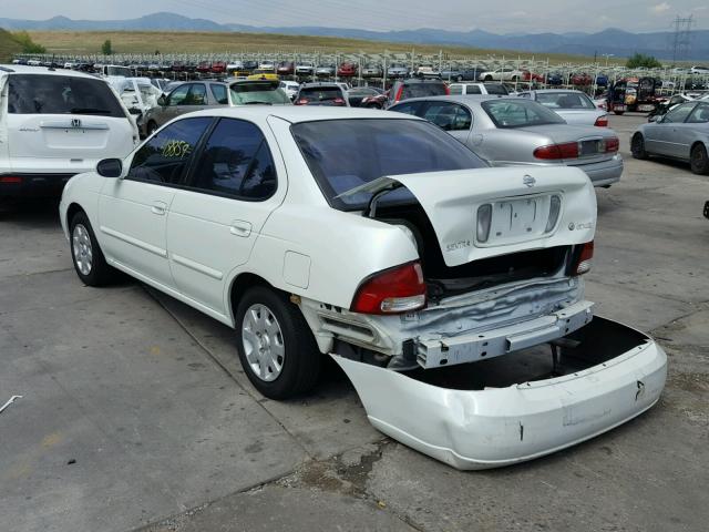 3N1CB51D5YL330191 - 2000 NISSAN SENTRA BAS WHITE photo 3