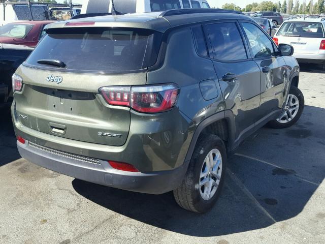 3C4NJDAB4JT153527 - 2018 JEEP COMPASS SP GREEN photo 4