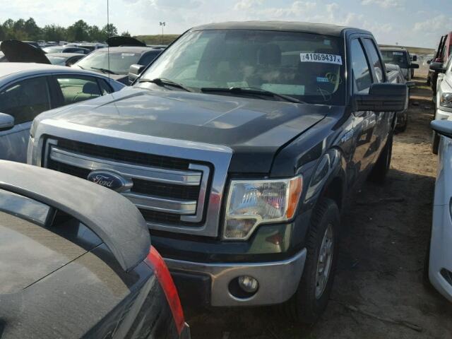 1FTFW1CF6DFA38009 - 2013 FORD F150 GREEN photo 2