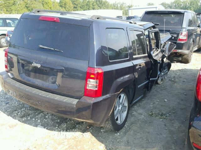 1J4NT1GA9AD677067 - 2010 JEEP PATRIOT SP BLUE photo 4