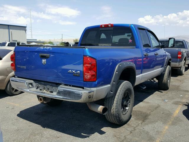 3D7KS28AX7G771055 - 2007 DODGE RAM 2500 S BLUE photo 4