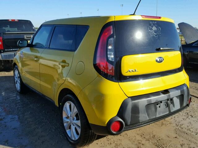 KNDJP3A5XF7167252 - 2015 KIA SOUL YELLOW photo 3