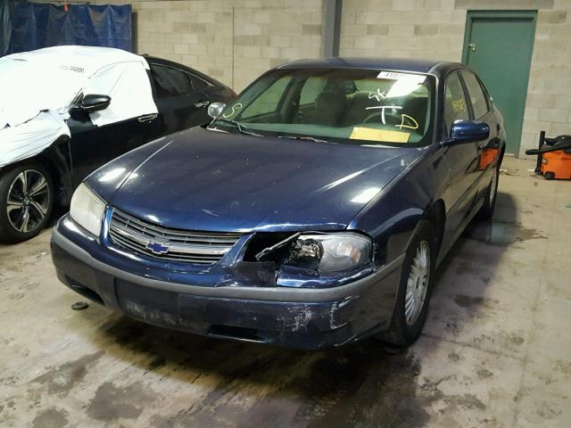 2G1WF52E629167415 - 2002 CHEVROLET IMPALA BLUE photo 2