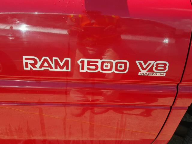 1B7HC13YX1J255753 - 2001 DODGE RAM 1500 RED photo 9