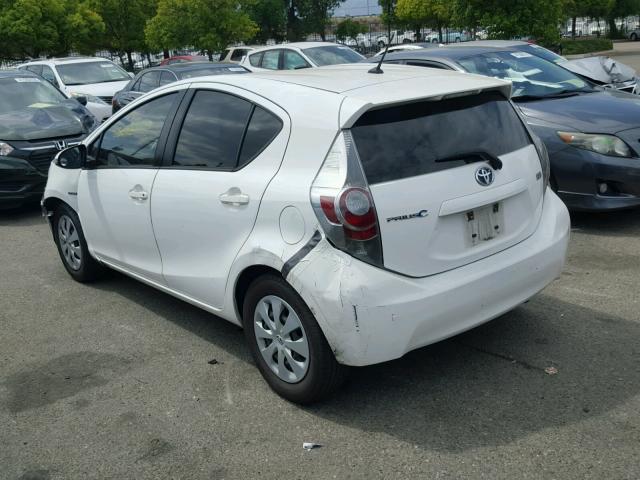 JTDKDTB36D1550924 - 2013 TOYOTA PRIUS C WHITE photo 3