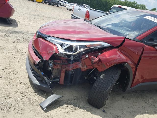 NMTKHMBX9JR036916 - 2018 TOYOTA C-HR XLE RED photo 9