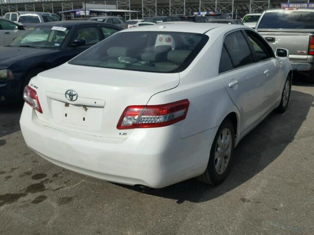 4T4BF3EK6BR143728 - 2011 TOYOTA CAMRY BASE WHITE photo 4