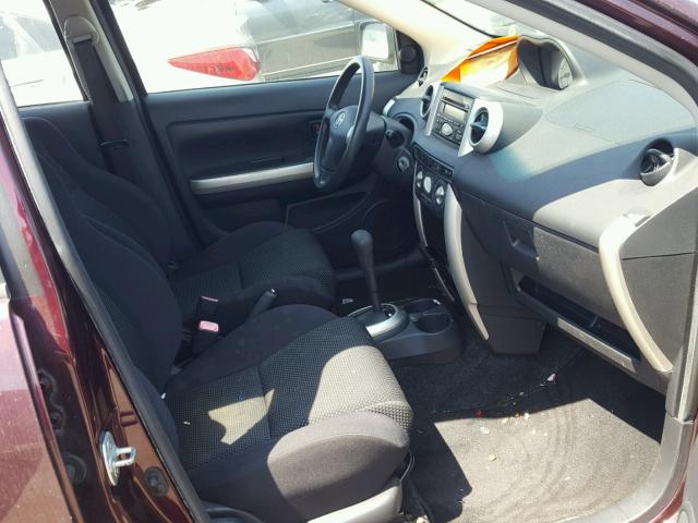 JTKKT624850101581 - 2005 TOYOTA SCION XA ბურგუნდია ფოტო 5