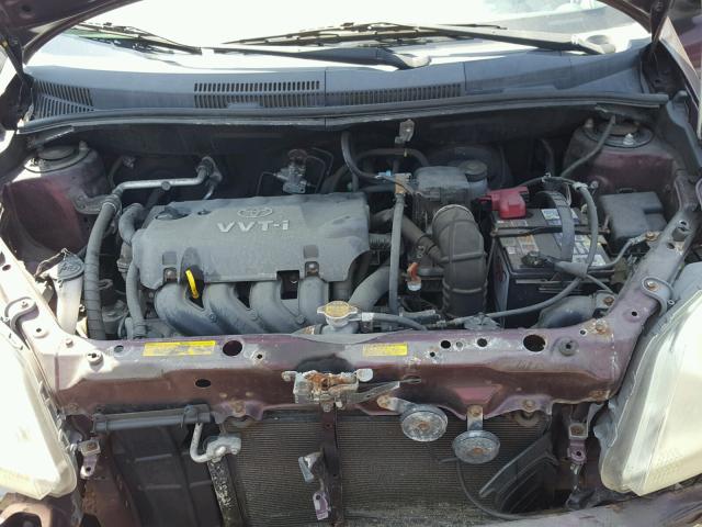 JTKKT624850101581 - 2005 TOYOTA SCION XA ბურგუნდია ფოტო 7