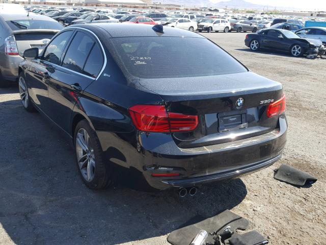 WBA8E1C37HA156832 - 2017 BMW 330E BLACK photo 3