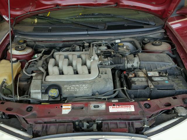 1FAFP66L0XK123814 - 1999 FORD CONTOUR SE MAROON photo 7