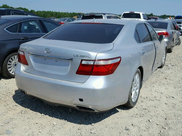 JTHGL46F785028626 - 2008 LEXUS LS 460L SILVER photo 4