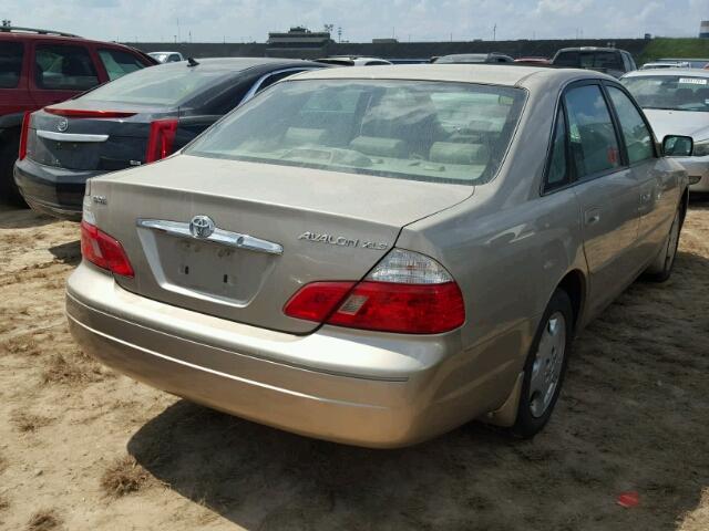 4T1BF28B54U350078 - 2004 TOYOTA AVALON XL TAN photo 4