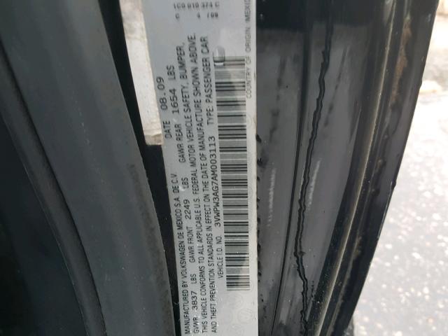 3VWPW3AG7AM003113 - 2010 VOLKSWAGEN NEW BEETLE 黑色 照片 10