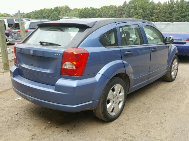 1B3HB48B27D214678 - 2007 DODGE CALIBER BLUE photo 4