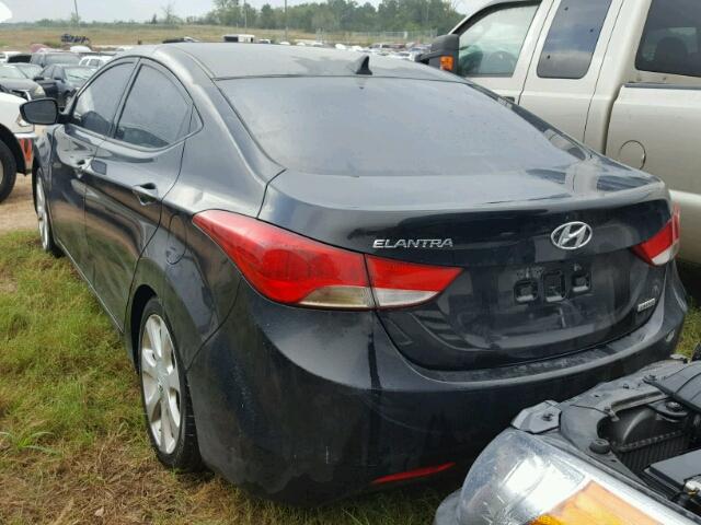 KMHDH4AE6DU005547 - 2013 HYUNDAI ELANTRA GL BLACK photo 3