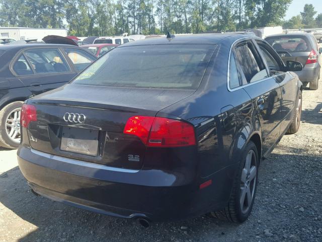 WAUDH78E58A055596 - 2008 AUDI A4 3.2 QUA BLACK photo 4