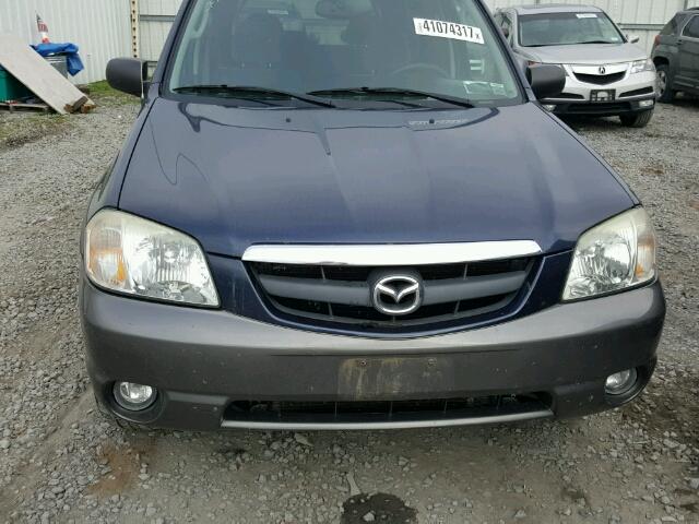 4F2CZ941X4KM25651 - 2004 MAZDA TRIBUTE LX BLUE photo 7