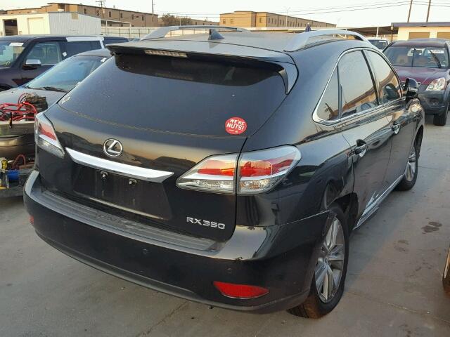 2T2ZK1BA2FC191069 - 2015 LEXUS RX 350 BLACK photo 4