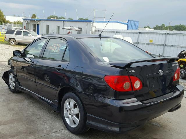 1NXBR32E95Z523201 - 2005 TOYOTA COROLLA BLACK photo 3