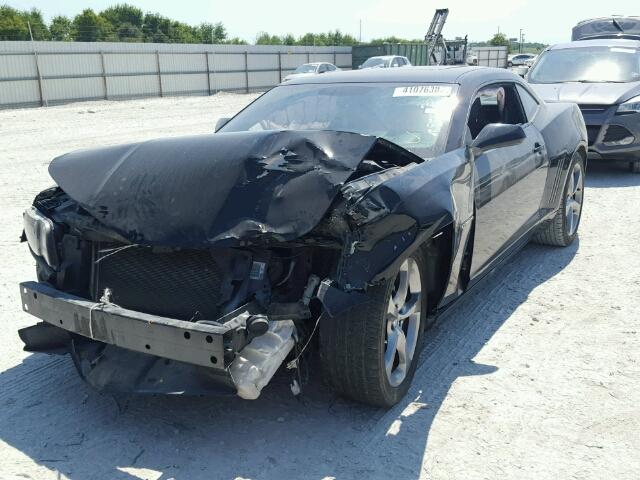 2G1FC1E38D9227550 - 2013 CHEVROLET CAMARO LT BLACK photo 2