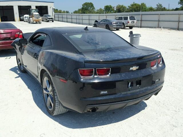 2G1FC1E38D9227550 - 2013 CHEVROLET CAMARO LT BLACK photo 3