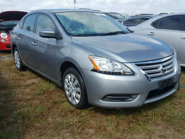 3N1AB7AP3EL617005 - 2014 NISSAN SENTRA S GRAY photo 1