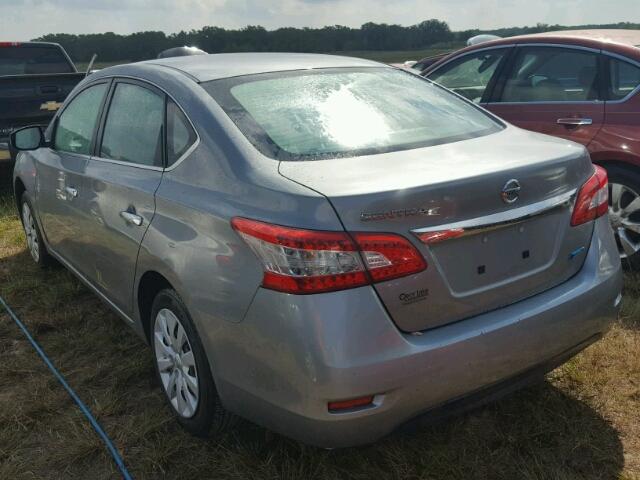 3N1AB7AP3EL617005 - 2014 NISSAN SENTRA S GRAY photo 3