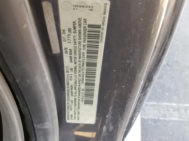 3VWSG31Y57M401249 - 2007 VOLKSWAGEN NEW BEETLE 石墨色 照片 10