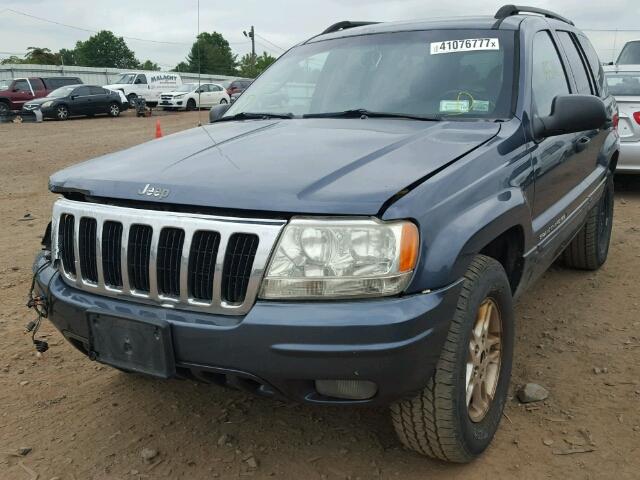 1J8GW48S32C312737 - 2002 JEEP GRAND CHER BLUE photo 2