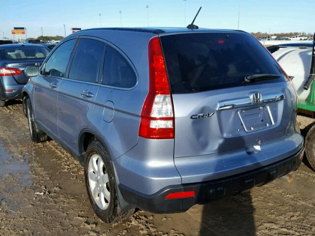 JHLRE38729C007638 - 2009 HONDA CR-V EX-L BLUE photo 3