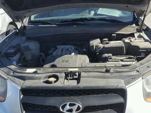 5NMSG73D99H255450 - 2009 HYUNDAI SANTA FE G SILVER photo 7