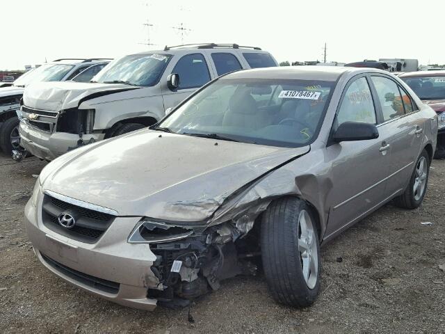 5NPET46C87H265090 - 2007 HYUNDAI SONATA BEIGE photo 2