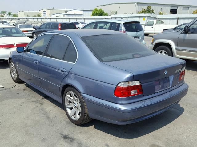 WBADT43432GY97515 - 2002 BMW 525 I AUTO BLUE photo 3