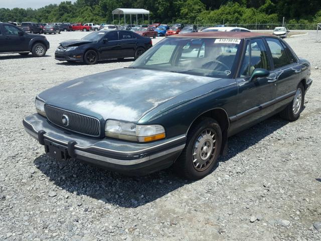 1G4HP52L1SH466040 - 1995 BUICK LESABRE CU GREEN photo 2