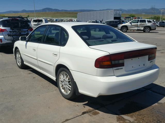 4S3BE625X47207630 - 2004 SUBARU LEGACY L S WHITE photo 3