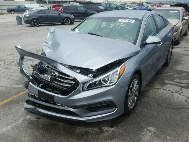 5NPE34AF4GH389696 - 2016 HYUNDAI SONATA SPO BLUE photo 2