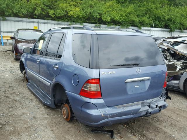 4JGAB57E85A529464 - 2005 MERCEDES-BENZ ML 350 BLUE photo 3