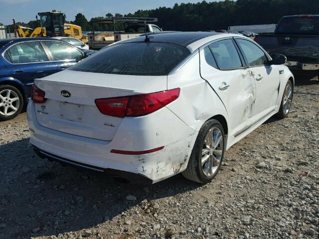 5XXGR4A62FG471136 - 2015 KIA OPTIMA SX WHITE photo 4