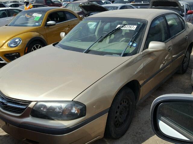 2G1WF52E549315928 - 2004 CHEVROLET IMPALA GOLD photo 2