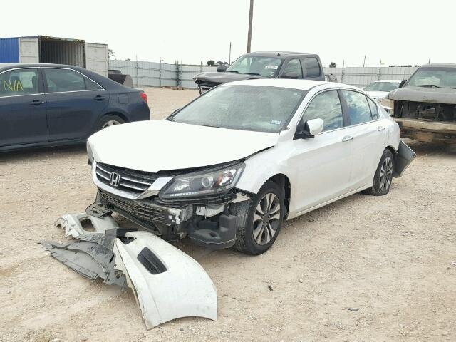 1HGCR2F35DA123312 - 2013 HONDA ACCORD LX WHITE photo 2