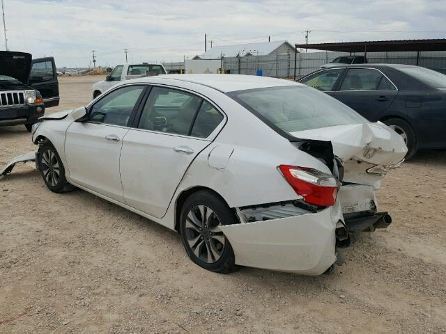 1HGCR2F35DA123312 - 2013 HONDA ACCORD LX WHITE photo 3