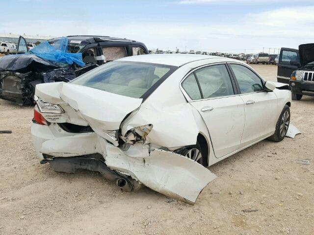 1HGCR2F35DA123312 - 2013 HONDA ACCORD LX WHITE photo 4